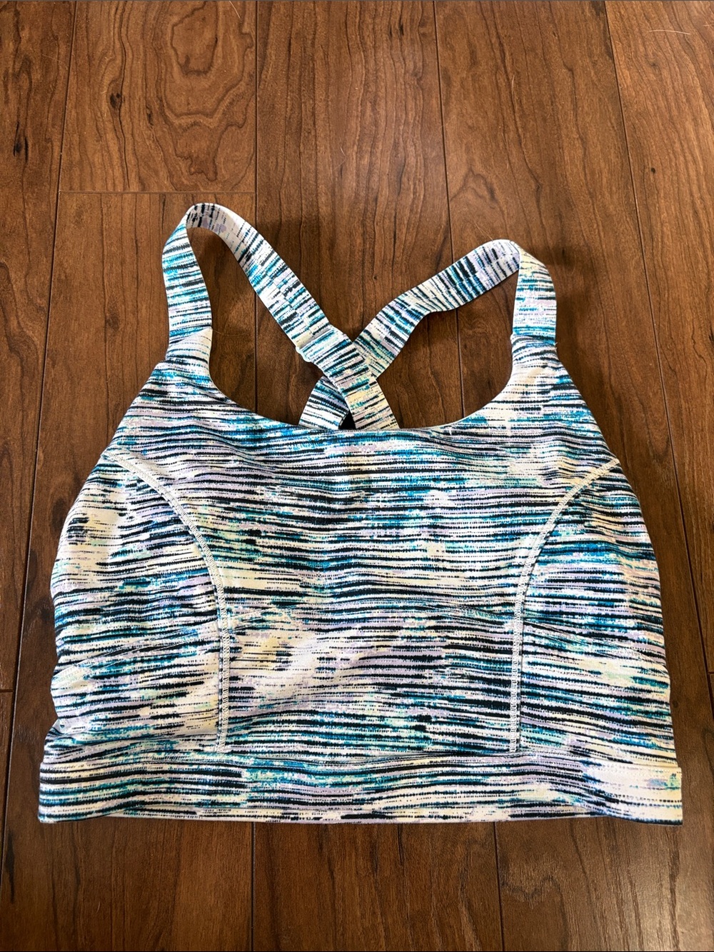 Lululemon Pure Practice Bra Blurry Belle Multi Sea Mist